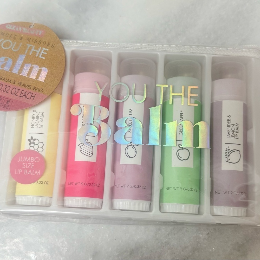 You The Balm 5 Piece Lip Balm Set Jumbo Size - NWT - Picture 1 of 6